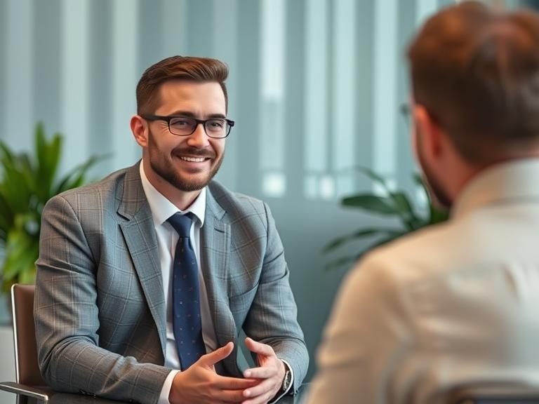 two men in a job interview